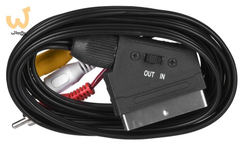 Kabel męski SAVIO CL-133 (SCART M - RCA x 3 M; 2m; kolor czarny) Kabel męski SAVIO CL-133 (SCART M - RCA x 3 M; 2m; kolor czarny)
