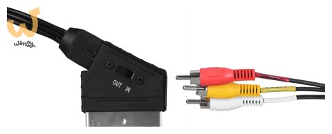 Kabel męski SAVIO CL-133 (SCART M - RCA x 3 M; 2m; kolor czarny) Kabel męski SAVIO CL-133 (SCART M - RCA x 3 M; 2m; kolor czarny)