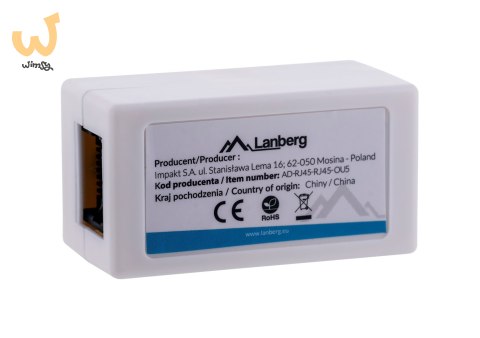 LANBERG ZŁĄCZKA SIECIOWA PRZELOTKA 2X RJ45 KAT.5E UTP AD-RJ45-RJ45-OU5 LANBERG ZŁĄCZKA SIECIOWA PRZELOTKA 2X RJ45 KAT.5E UTP AD-RJ45-RJ45-OU5
