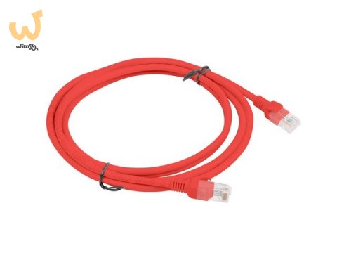 Patchcord UTP Lanberg PCU5-10CC-0200-R (RJ45 - RJ45 ; 2m; UTP; kat. 5e; kolor czerwony) Patchcord UTP Lanberg PCU5-10CC-0200-R (RJ45 - RJ45 ; 2m; UTP; kat. 5e; kolor czerwony)