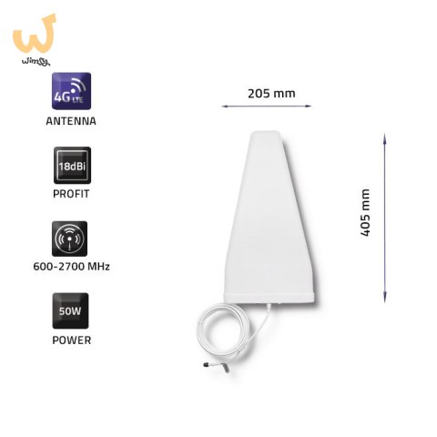 QOLTEC ANTENA 4G LTE | 18DBI | ZEWNĘTRZNA QOLTEC ANTENA 4G LTE | 18DBI | ZEWNĘTRZNA
