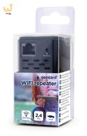 GEMBIRD WIFI REPEATER MINI WNP-RP300-03-BK B/G/N300 + GNIAZDO RJ45, DO GNIAZDKA 230V, CZARNY