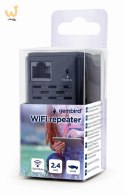 GEMBIRD WIFI REPEATER MINI WNP-RP300-03-BK B/G/N300 + GNIAZDO RJ45, DO GNIAZDKA 230V, CZARNY