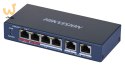 SWITCH POE HIKVISION DS-3E0106HP-E 6-PORTOWY