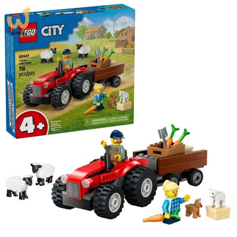 LEGO CITY 60461 Czerwony traktor z przyczepą i owcą LEGO CITY 60461 Czerwony traktor z przyczepą i owcą