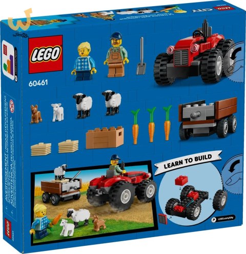 LEGO CITY 60461 Czerwony traktor z przyczepą i owcą LEGO CITY 60461 Czerwony traktor z przyczepą i owcą
