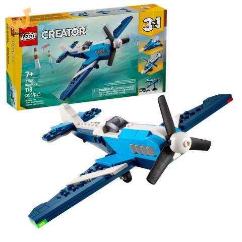 LEGO CREATOR 3w1 31160 Statek powietrzny: samolot wyścigowy LEGO CREATOR 3w1 31160 Statek powietrzny: samolot wyścigowy