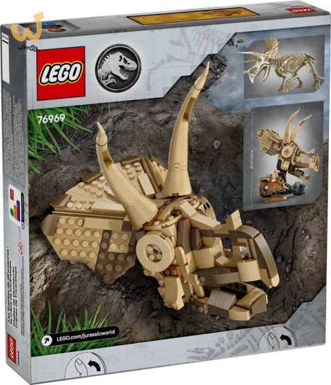 LEGO JURASSIC WORLD 76969 Szkielety dinozaurów: czaszka triceratopsa LEGO JURASSIC WORLD 76969 Szkielety dinozaurów: czaszka triceratopsa