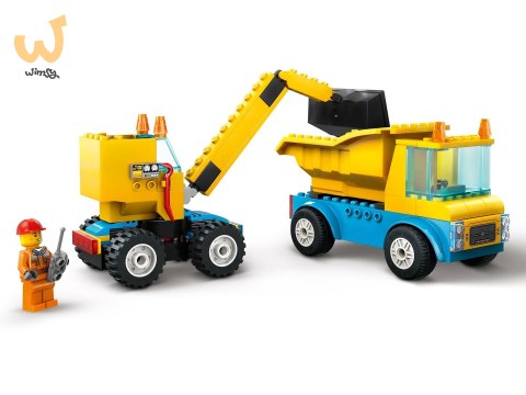 LEGO City 60391 Ciężarówki i dźwig z kulą wyburzeniową LEGO City 60391 Ciężarówki i dźwig z kulą wyburzeniową