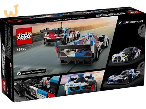 LEGO Speed Champions 76922 Samochody wyścigowe BMW M4 GT3 & BMW M Hybrid V8 LEGO Speed Champions 76922 Samochody wyścigowe BMW M4 GT3 & BMW M Hybrid V8